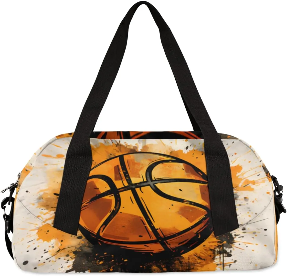 Custom Name Kids Duffle Bag Personalized Text Dance Gym Sports Bag Waterproof Overnight Weekender Travel Bag Carry School Basketball Practice Bag for Little Boys Girls Teen Gifts