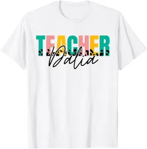 Custom School Teacher Name Dalia Retirement Professor T-Shirt
