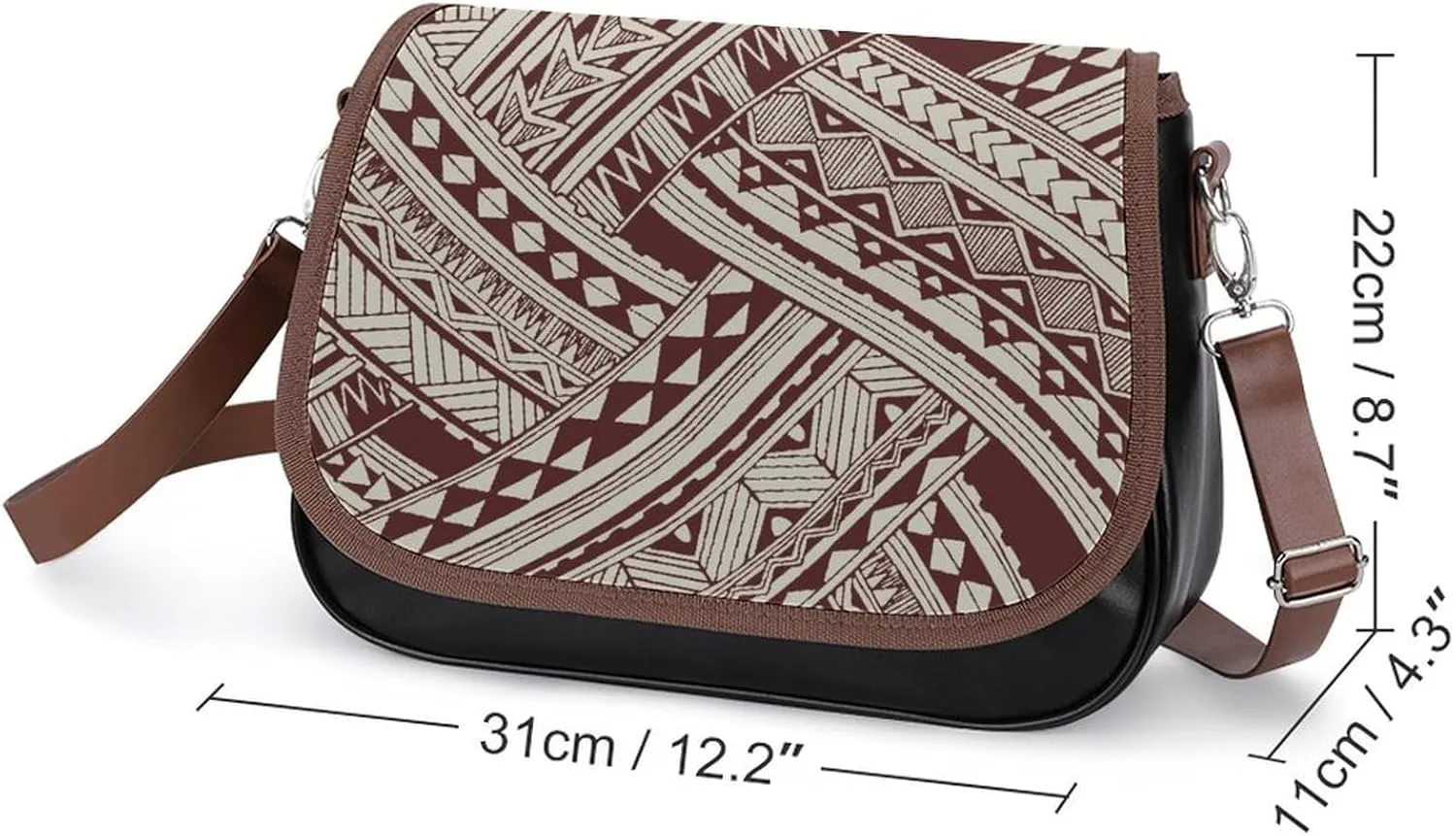 Customized Polynesian Women'S Crossbody Bag, Multi-Functional Work And Travel Bag, Fashionable Youth Small Bag