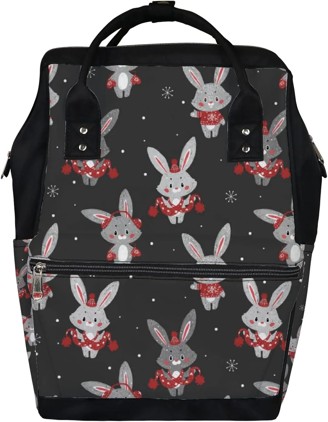 Cute Bunny Scar Diaper Bag Backpack Waterproof Backpack Baby Nappy Changing Bag for Travel Large Capacity Durable and Stylish for Woman