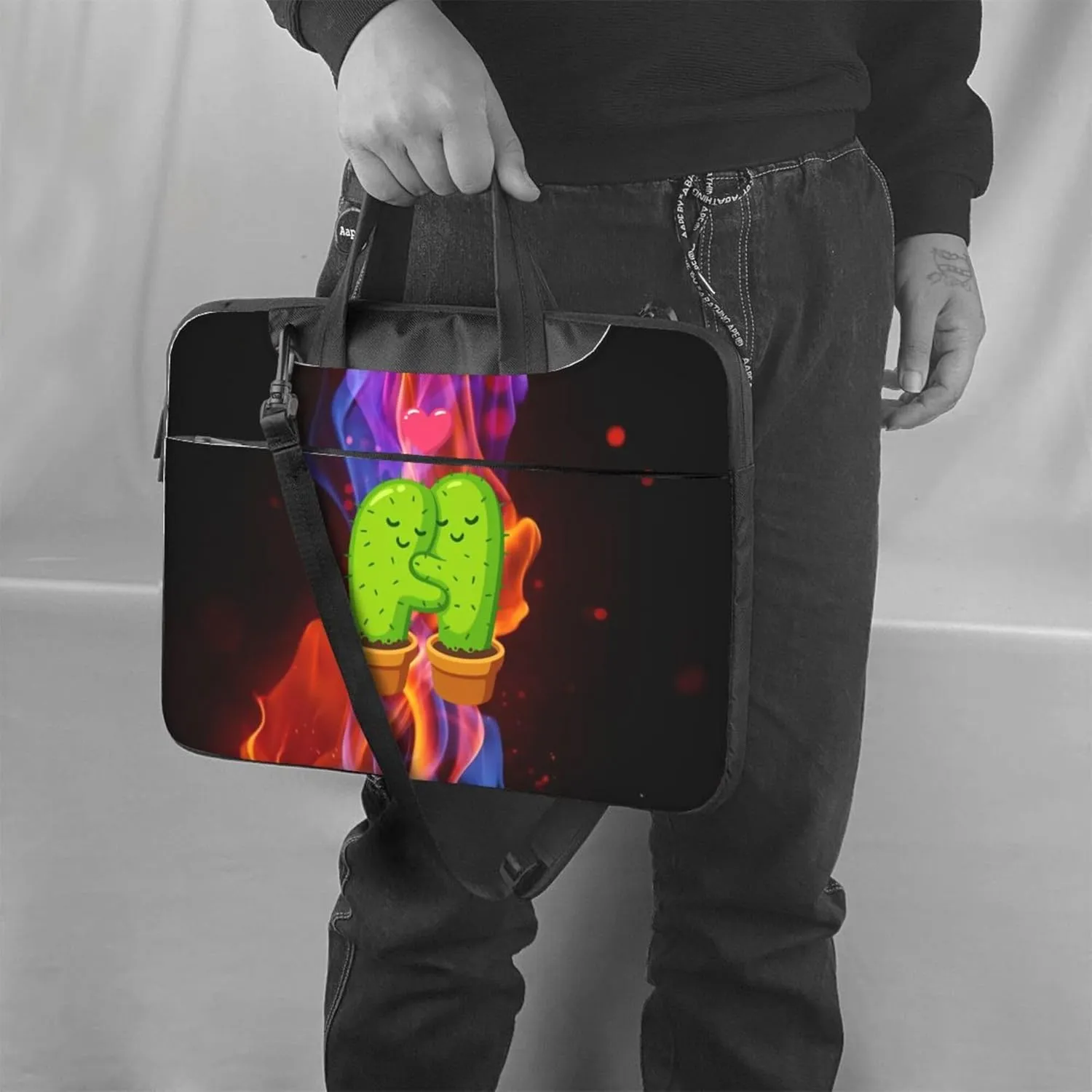 Cute Cartoon Rat Laptop Shoulder Bag ​for Men Women, Computer Carrying Case Messenger Bag with Strap