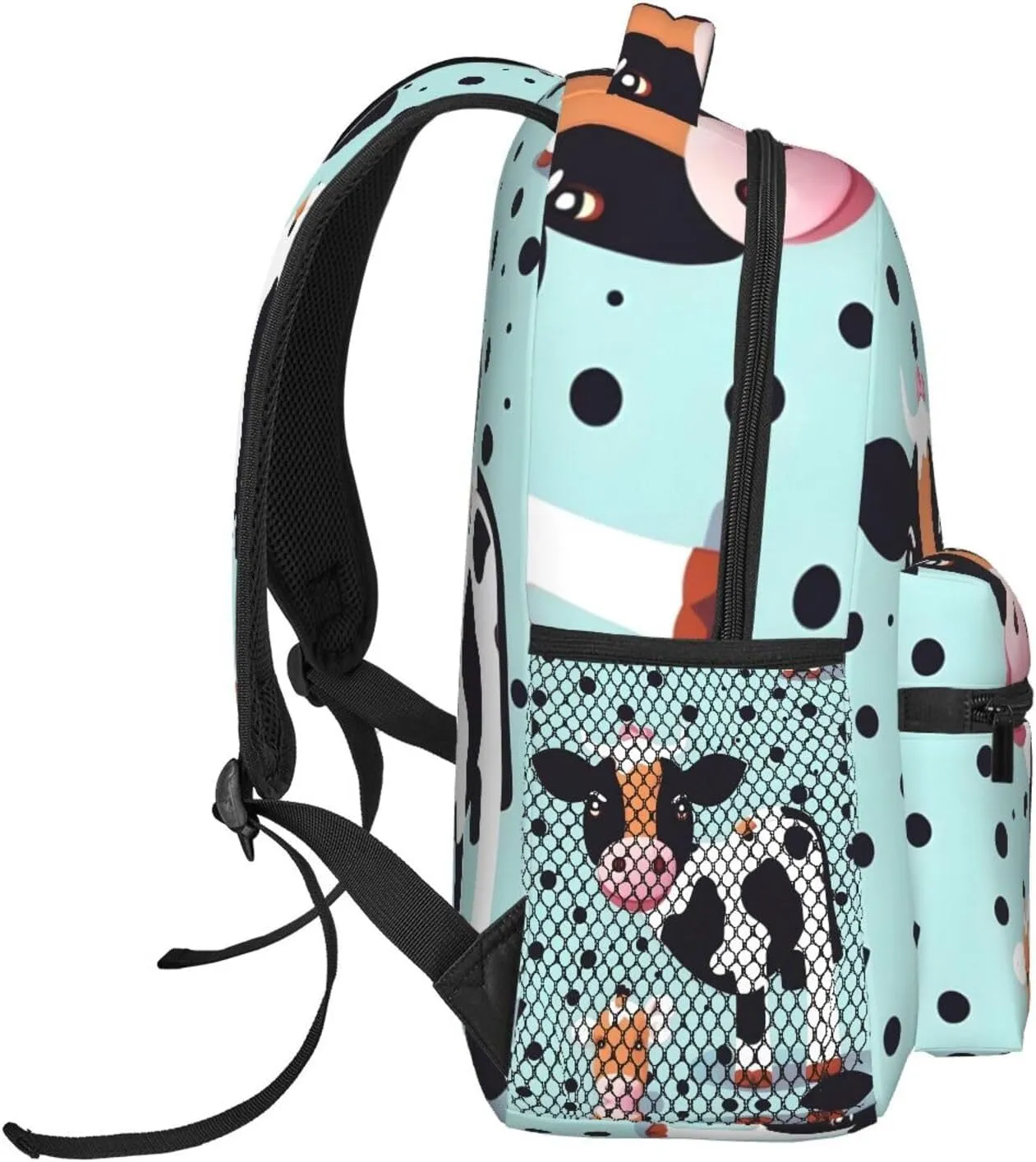 Cute Cow Polka Dot print Lightweight Bookbag Casual Laptop Backpack for Men Women College backpack