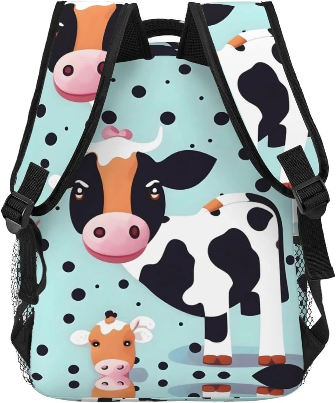 Cute Cow Polka Dot print Lightweight Bookbag Casual Laptop Backpack for Men Women College backpack