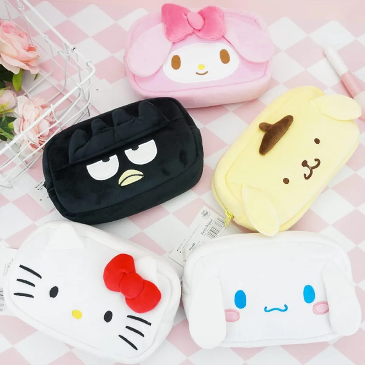 Cute Dog Cosmetic Bag, Cartoon Makeup Bag for Girls, Kawaii Anime Cartoon Capacity bag case for women(Pocca)
