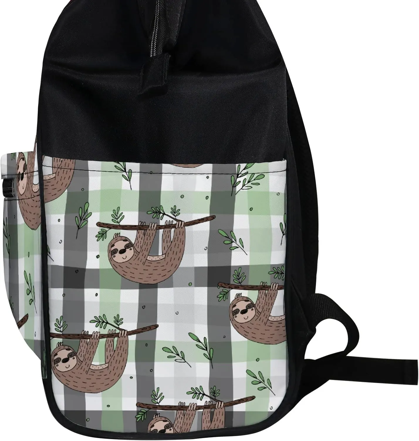 Cute Doodle Sloth Print Diaper Bag Backpack Waterproof Backpack Baby Nappy Changing Bag for Travel Large Capacity Durable and Stylish for Woman