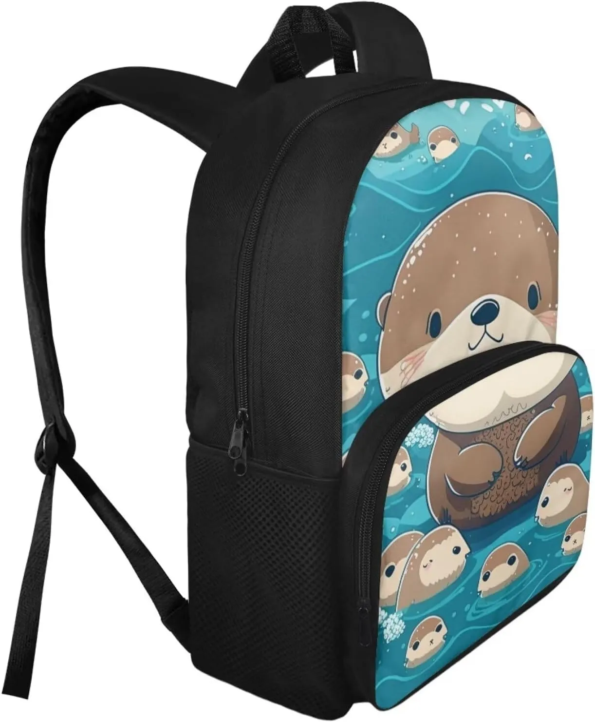 Cute Otter Backpack for School Girls Middle School and Elementary Bookbag Cute Book Bag Lightweight Waterproof Classic Basic Backpack Kindergarten Elementary Kids Backpack