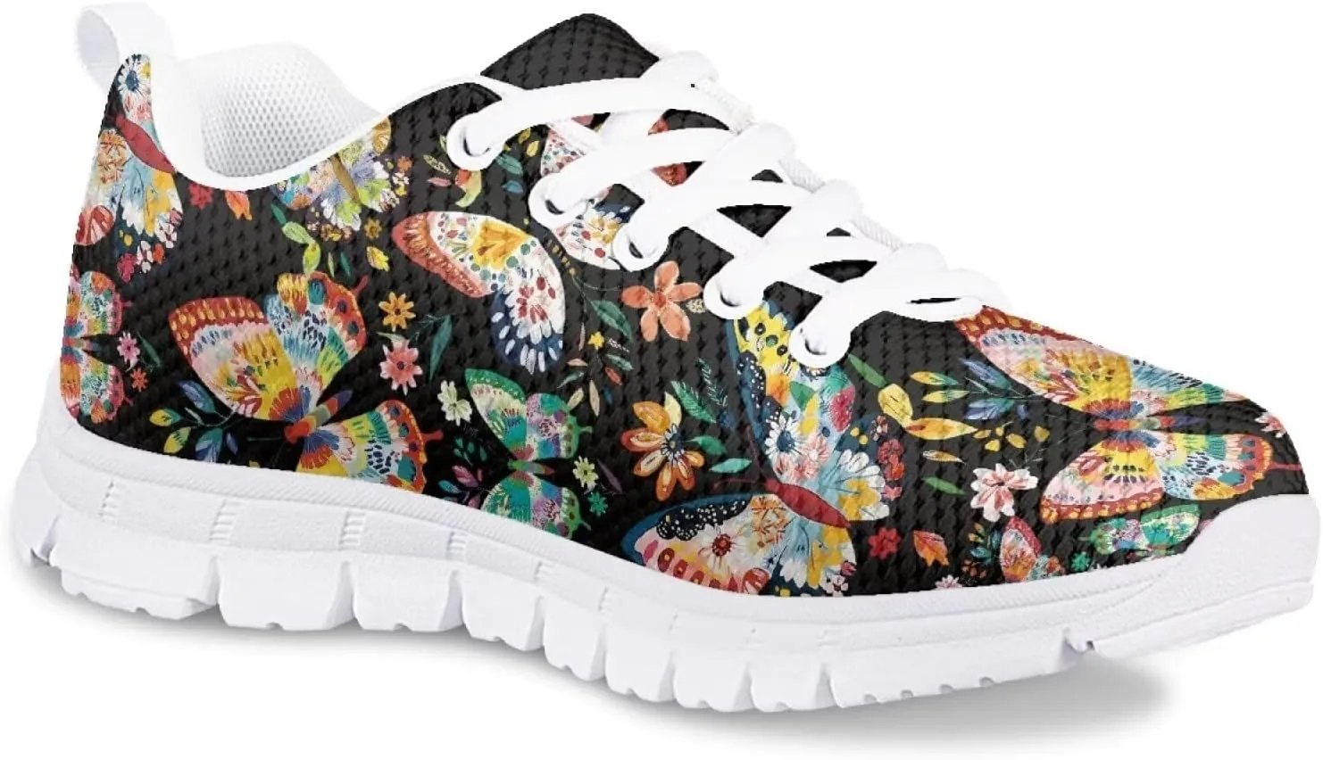 Cute Running Sneakers Lightweight Lace-up Indoor Shoes for Boys Girls Comfy Cute Breathable Tennis Shoes for Athletic US Little Kid 11-13 Big Kid 1-5 White Sole