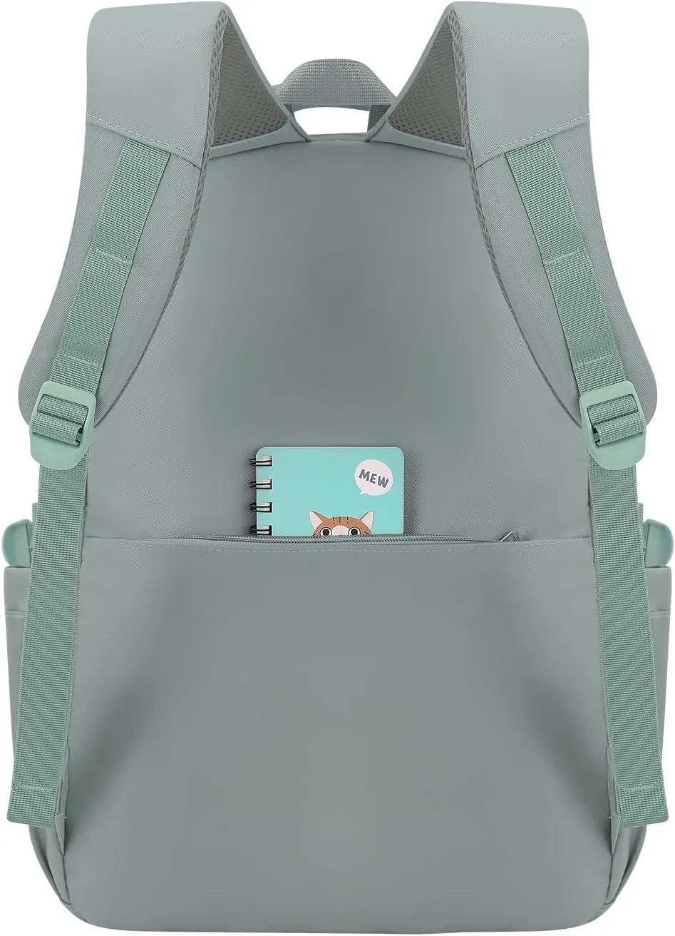 Cute School Backpack for Women Men Casual Travel Laptop Backpack Aesthetic Lightweight College Bookbags for Kids(Green)