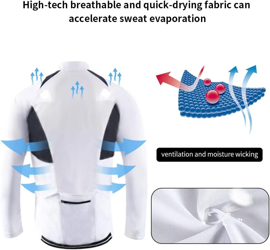Cycling Bike Jersey for Men Short and Long Sleeve Bike Bicycle Shirts Biking Clothing Breathable Quick-Dry Shirt with Pockets