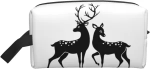 Deer Print Travel Toiletry Organizer Bag, Large Capacity Storage For Cosmetics, Toiletries