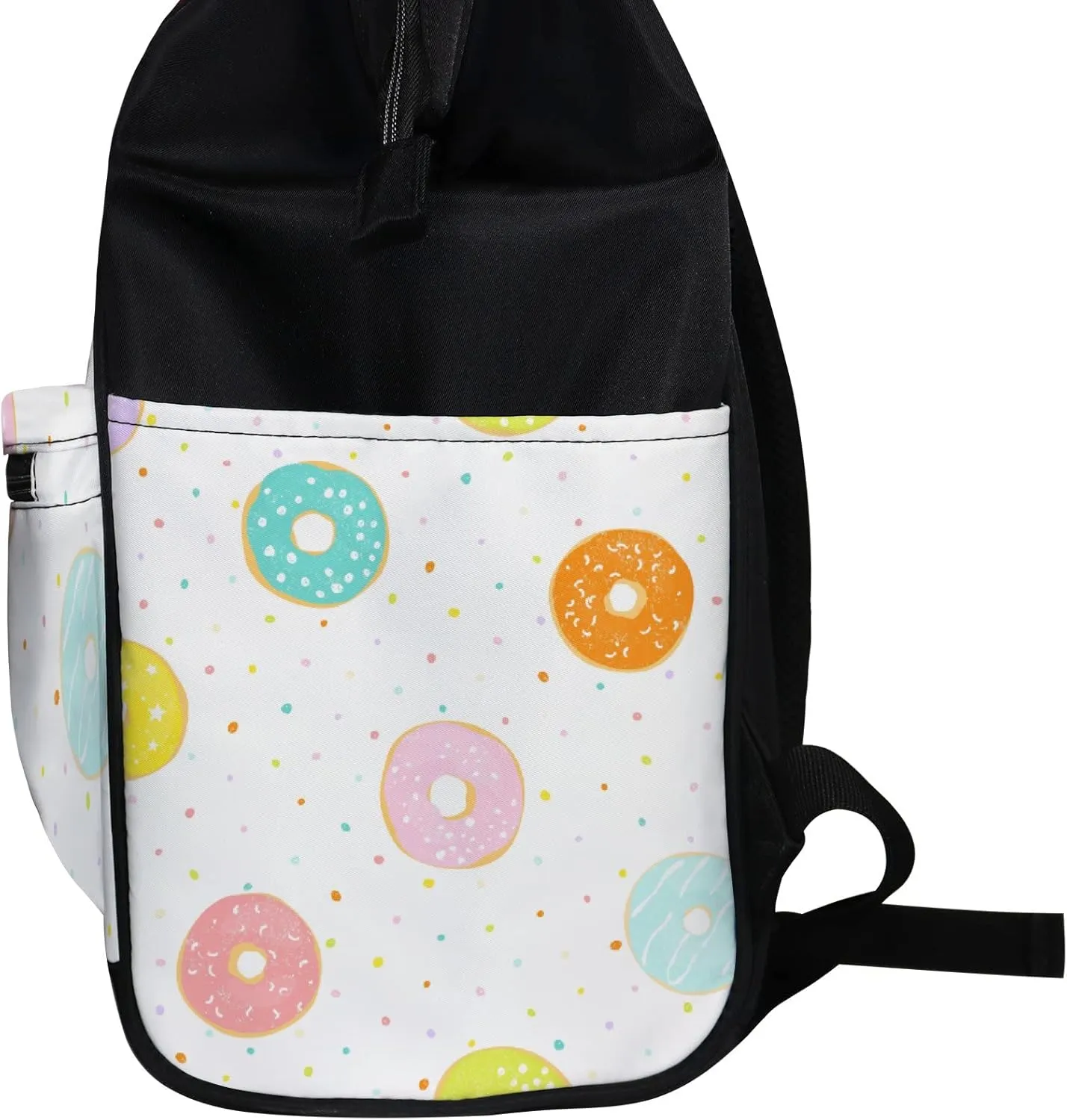 Delicate Different Glazed Donuts Diaper Bag Backpack Waterproof Backpack Baby Nappy Changing Bag for Travel Large Capacity Durable and Stylish for Woman