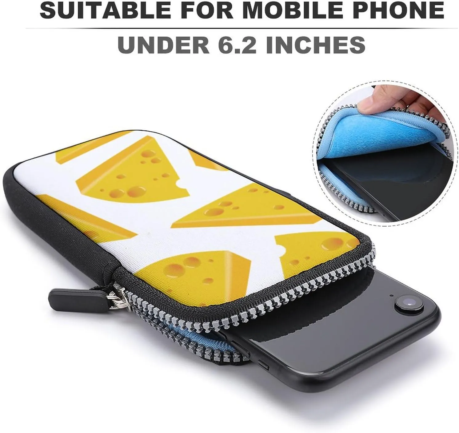 Delicious Cheese PrintSmall Crossbody Bag - Mini Phone Wallet with Crossbody Strap And Wallet