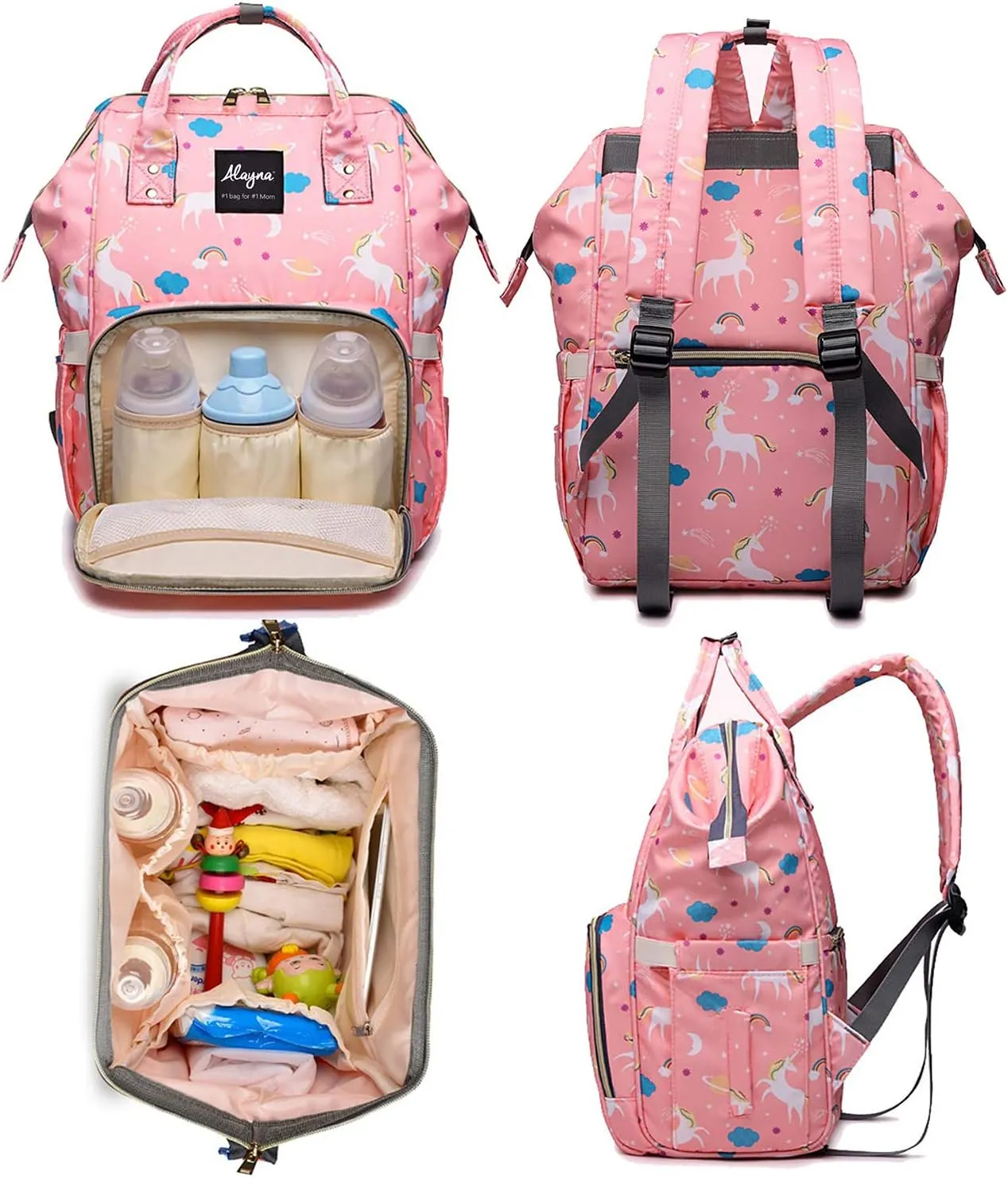 Diaper Bag Backpack Baby Bag Multifunction Maternity Travel Changing Pack – Water Resistant Nappy Tote