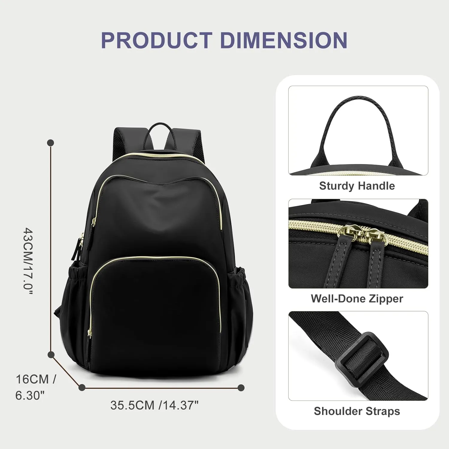 Diaper Bag Backpack, Baby Bags for Boys Girls, Large Waterproof Diaper Backpack, Multi Function Diaper Bags, Baby Registry Search, Shower Gifts Newborn Essentials for Mom, Black