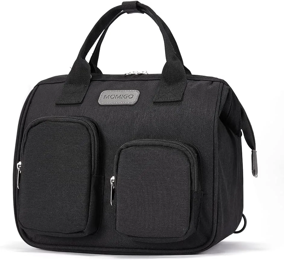 Diaper Bag Backpack- Baby Waterproof Multi-Function Mini Smart Diaper Bag Backpack Baby Messenger for Outdoor & Working Mothers, Medium Size (Black)