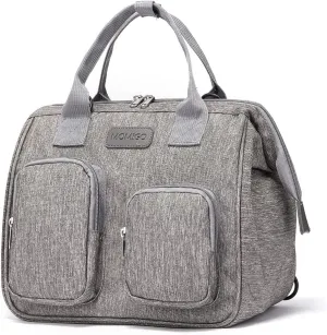 Diaper Bag Backpack- Baby Waterproof Multi-Function Mini Smart Diaper Bag Backpack Baby Messenger for Outdoor & Working Mothers, Medium Size (Grey)
