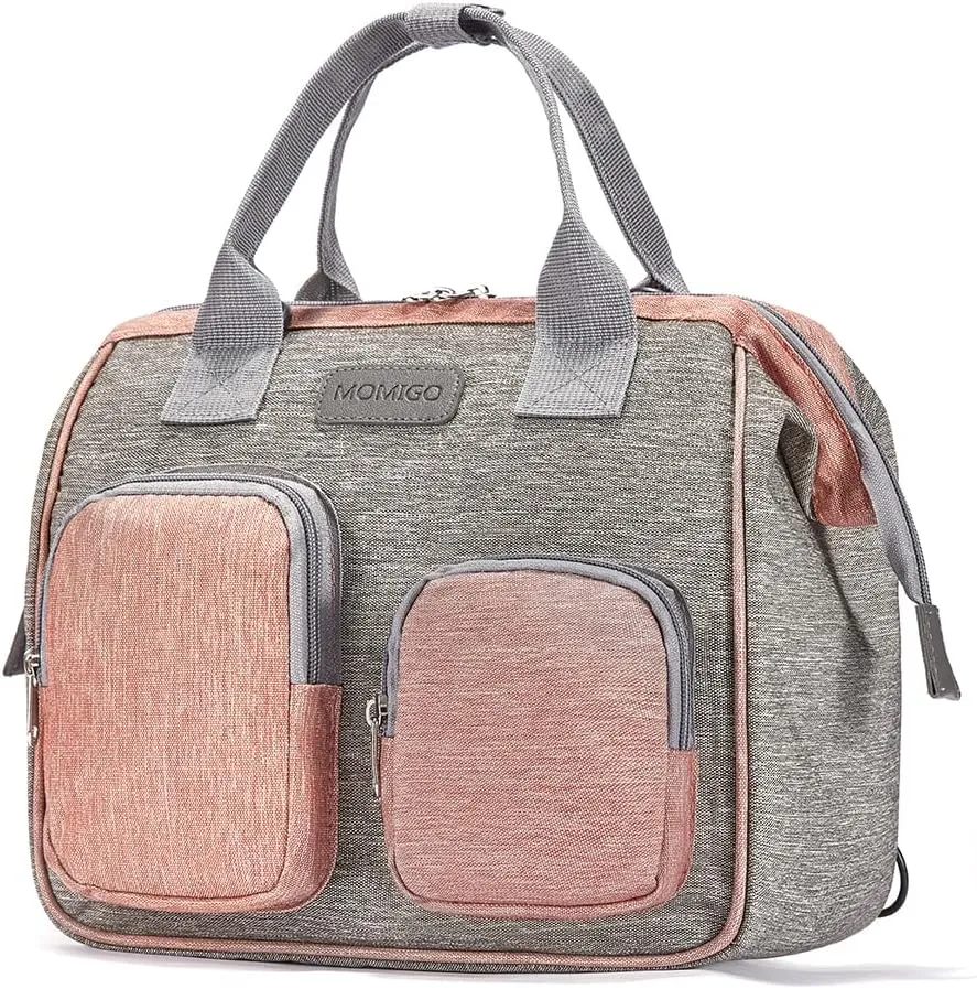 Diaper Bag Backpack- Baby Waterproof Multi-Function Mini Smart Diaper Bag Backpack Baby Messenger for Outdoor & Working Mothers, Medium Size (Pink)