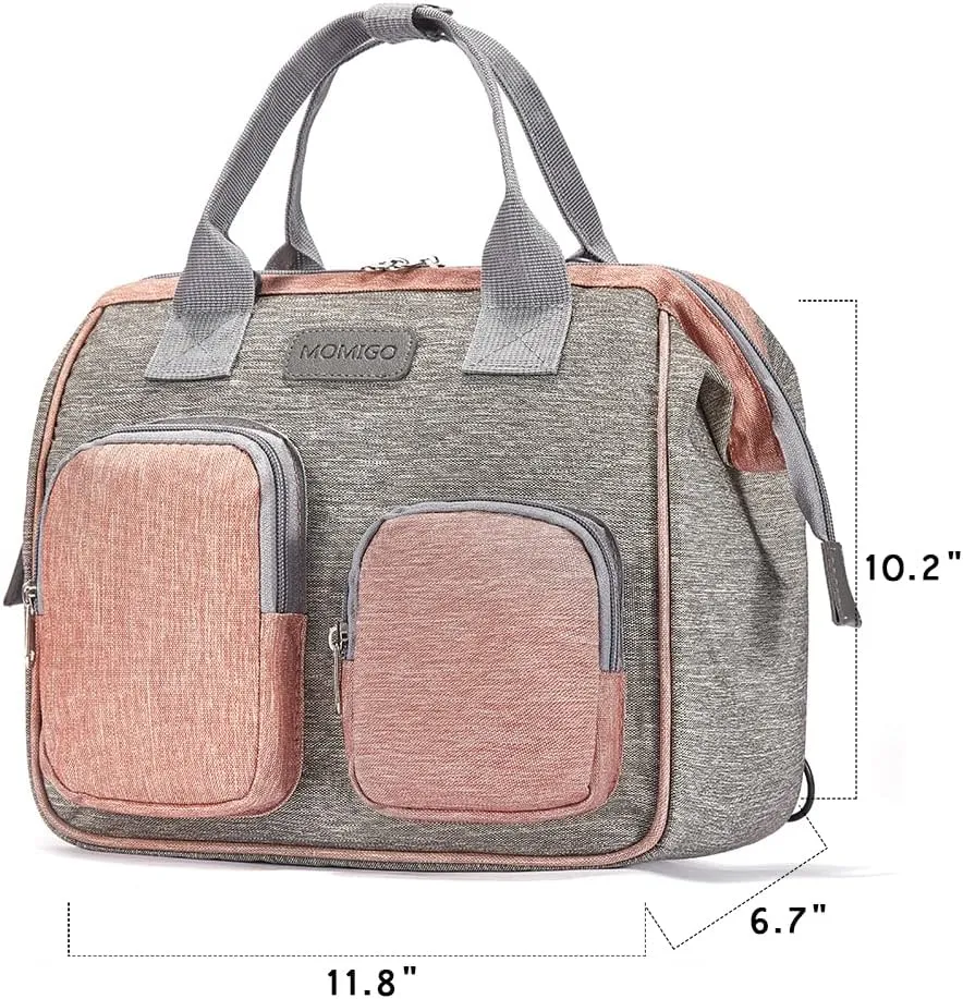 Diaper Bag Backpack- Baby Waterproof Multi-Function Mini Smart Diaper Bag Backpack Baby Messenger for Outdoor & Working Mothers, Medium Size (Pink)