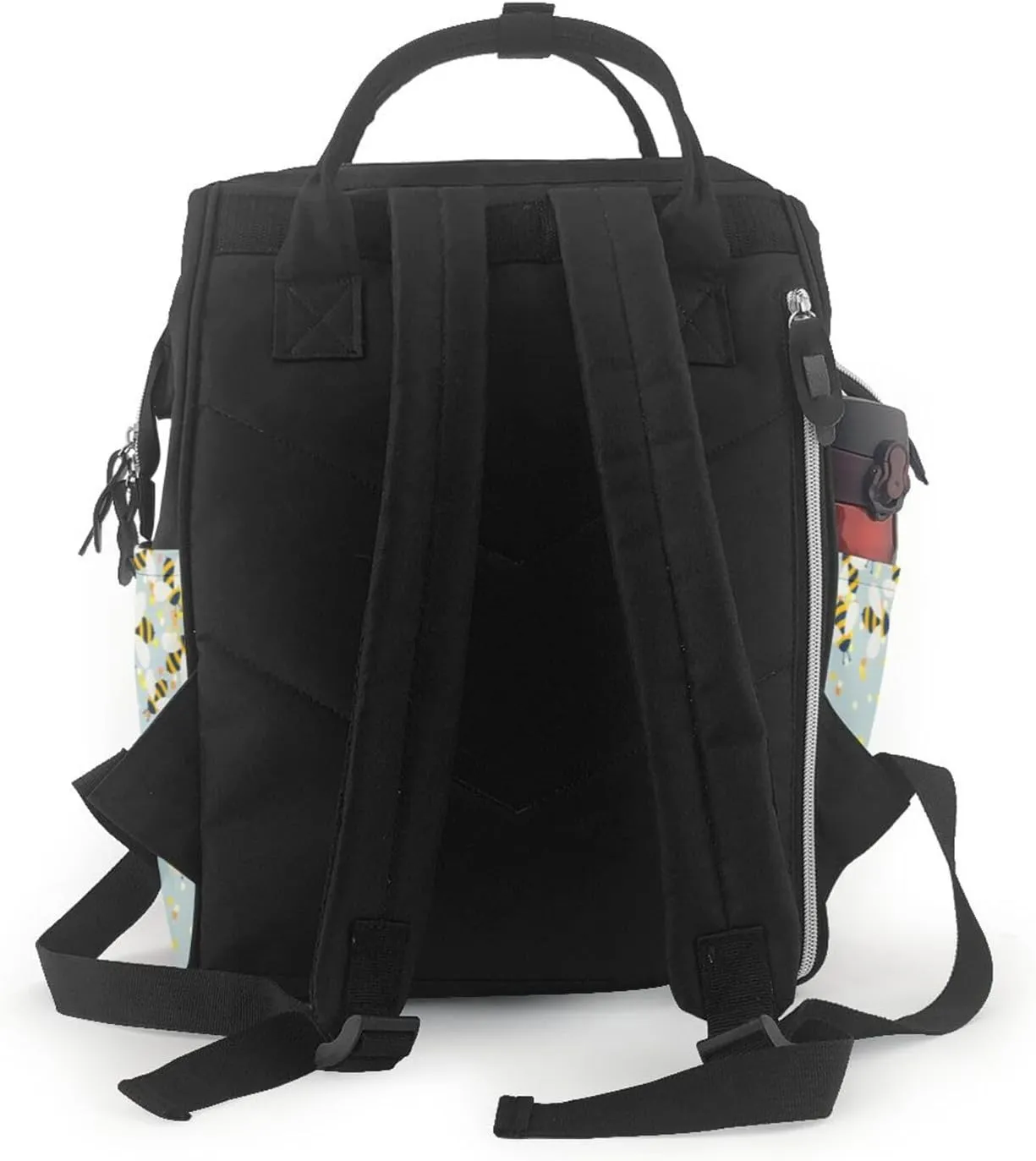 Diaper Bag Backpack For Women, Bees Waterproof Multifunction Travel Pack Maternity Baby Changing Bags, Nappy Baby Bags With Multi-Function For Baby
