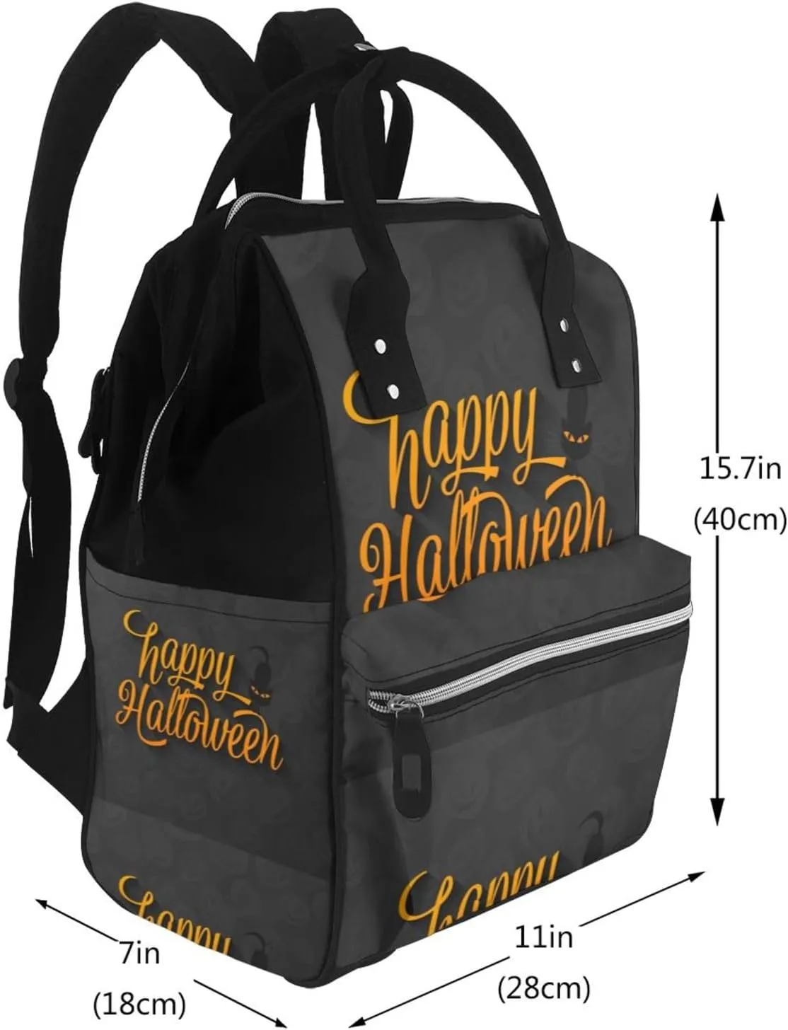 Diaper Bag Backpack For Women, Happy Halloween Waterproof Multifunction Travel Pack Maternity Baby Changing Bags, Nappy Baby Bags With Multi-Function For Baby