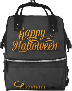 Diaper Bag Backpack For Women, Happy Halloween Waterproof Multifunction Travel Pack Maternity Baby Changing Bags, Nappy Baby Bags With Multi-Function For Baby