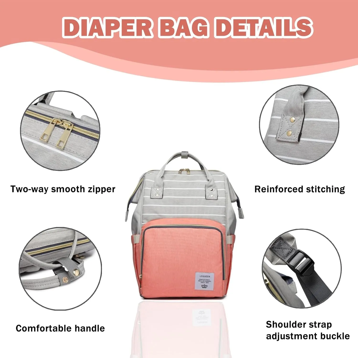 Diaper Bag Backpack Waterproof Multi-Function Diaper Bag for Baby Care Travel Essentials Baby Bag for Mom Large Capacity Green