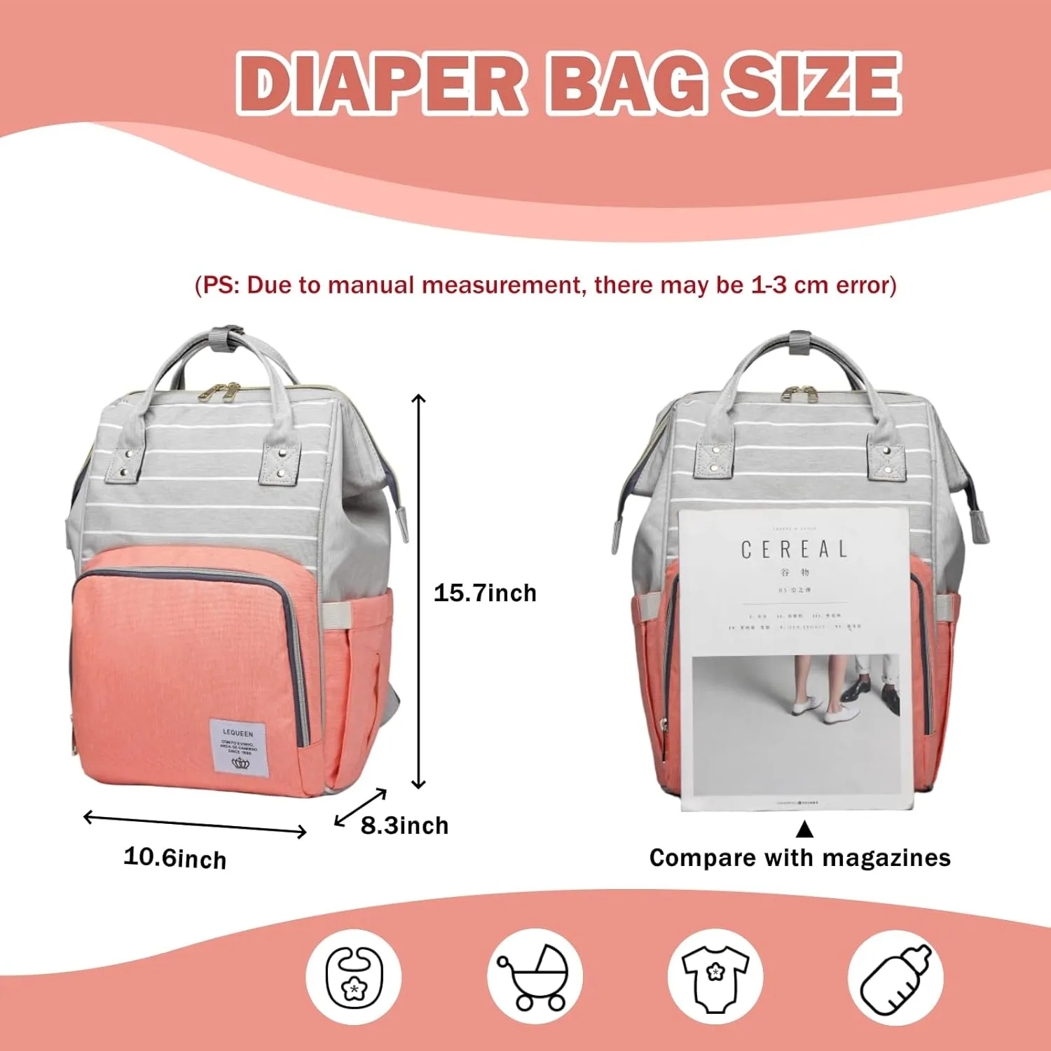 Diaper Bag Backpack Waterproof Multi-Function Diaper Bag for Baby Care Travel Essentials Baby Bag for Mom Large Capacity Green