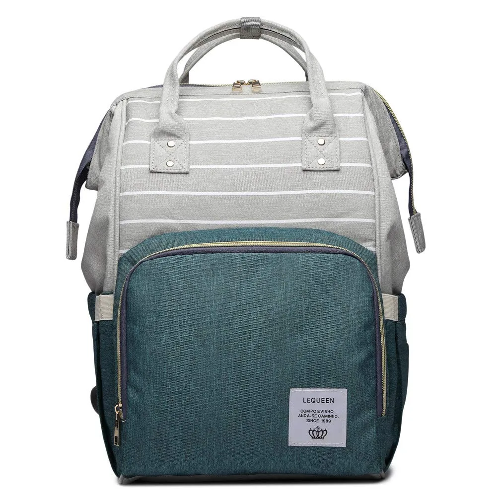 Diaper Bag Backpack Waterproof Multi-Function Diaper Bag for Baby Care Travel Essentials Baby Bag for Mom Large Capacity Green