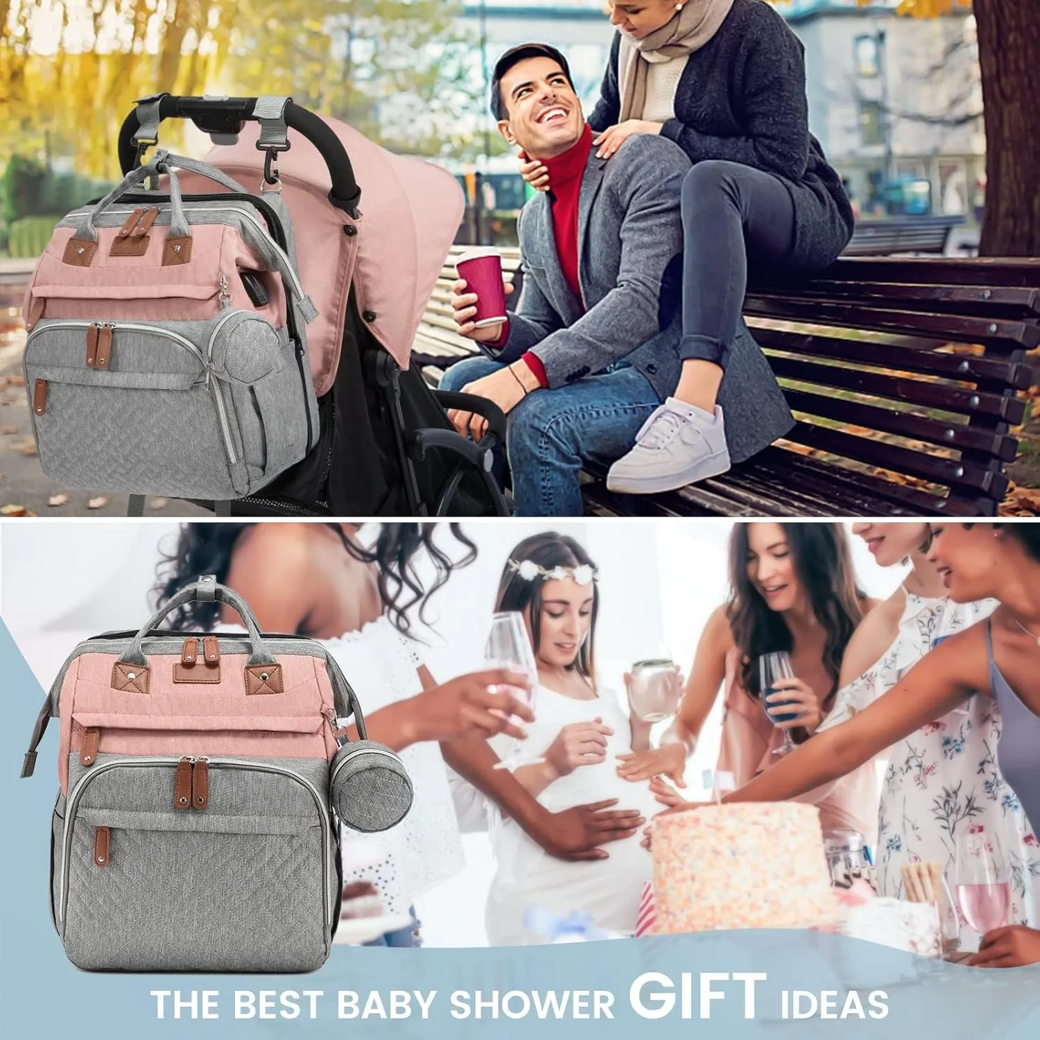 Diaper Bag Backpack with Changing Station, Spacious Durable Baby Travel Bag for Moms & Dads, with USB Port & Insulated Pockets, Large Capacity, Stylish for boys girls, Essential Newborn Gear