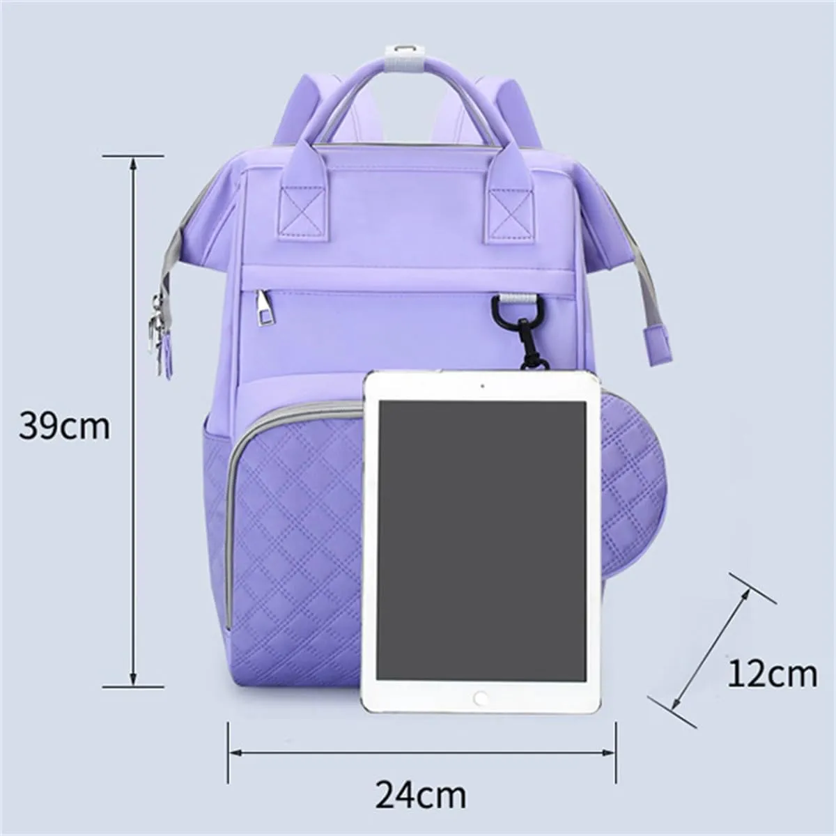 Diaper Bag Backpack with Pacifier Case, Large Capacity Travel Waterproof Insulated Mommy Bag (Pink)