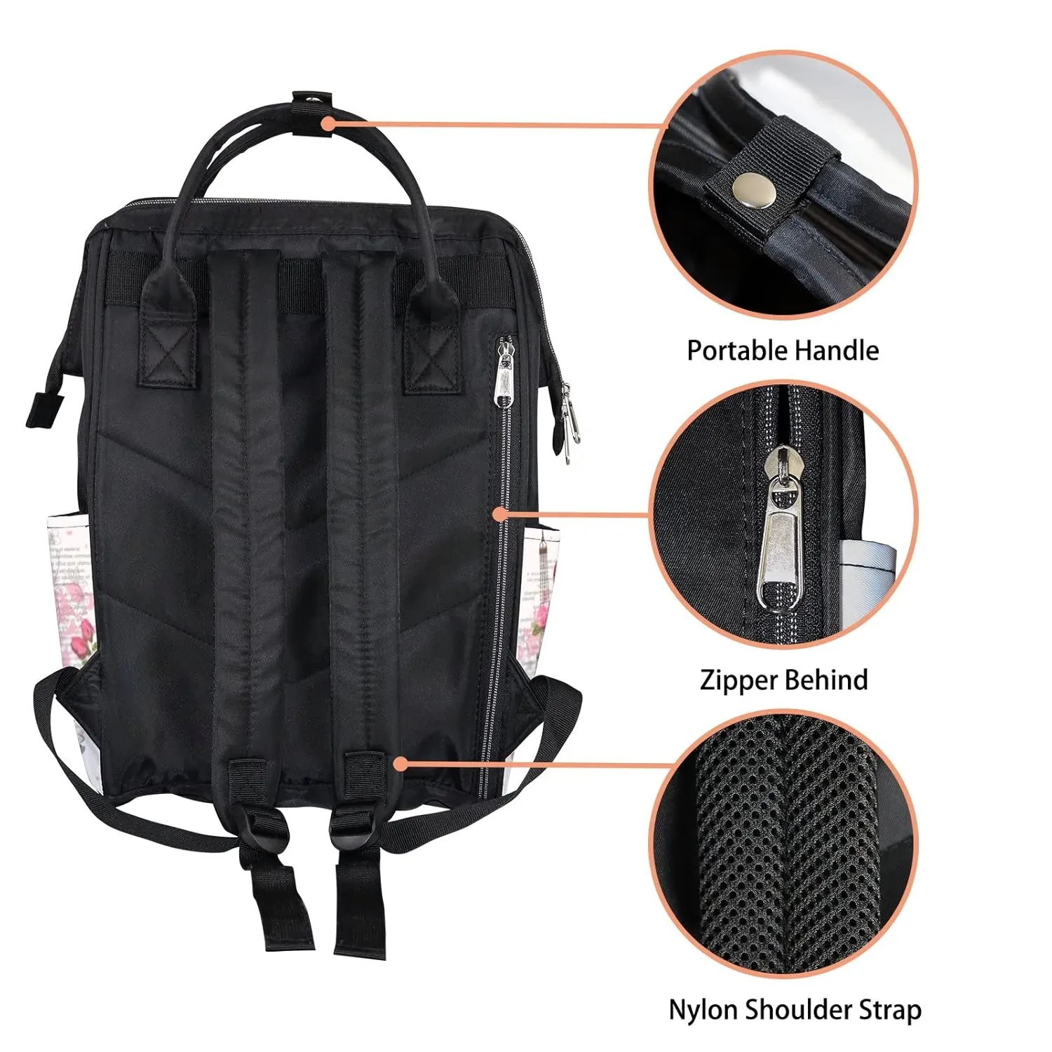 Diaper Bag Mummy Backpack Travel Romance Paris Poster Multifunction Baby Nappy Bag Large Capacity Nursing Bags Waterproof Travel Backpack