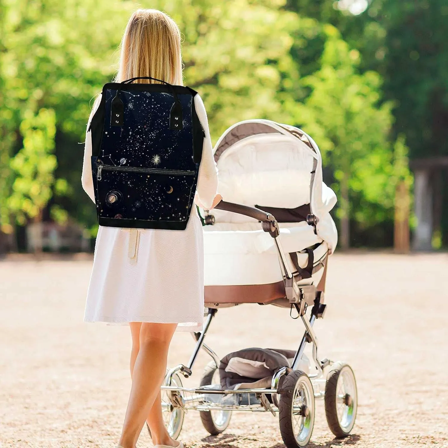 Diaper Bag Mummy Backpack Zodiac Astronomy Art Sun Moon Meteor Multifunction Baby Nappy Bag Large Capacity Nursing Bags Waterproof Travel Backpack