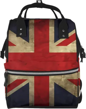 Diaper Bag Nappy Backpack Baby Bag British Flag Mummy Backpack Multifunction Changing Bags for Travel, British Flag, One Size