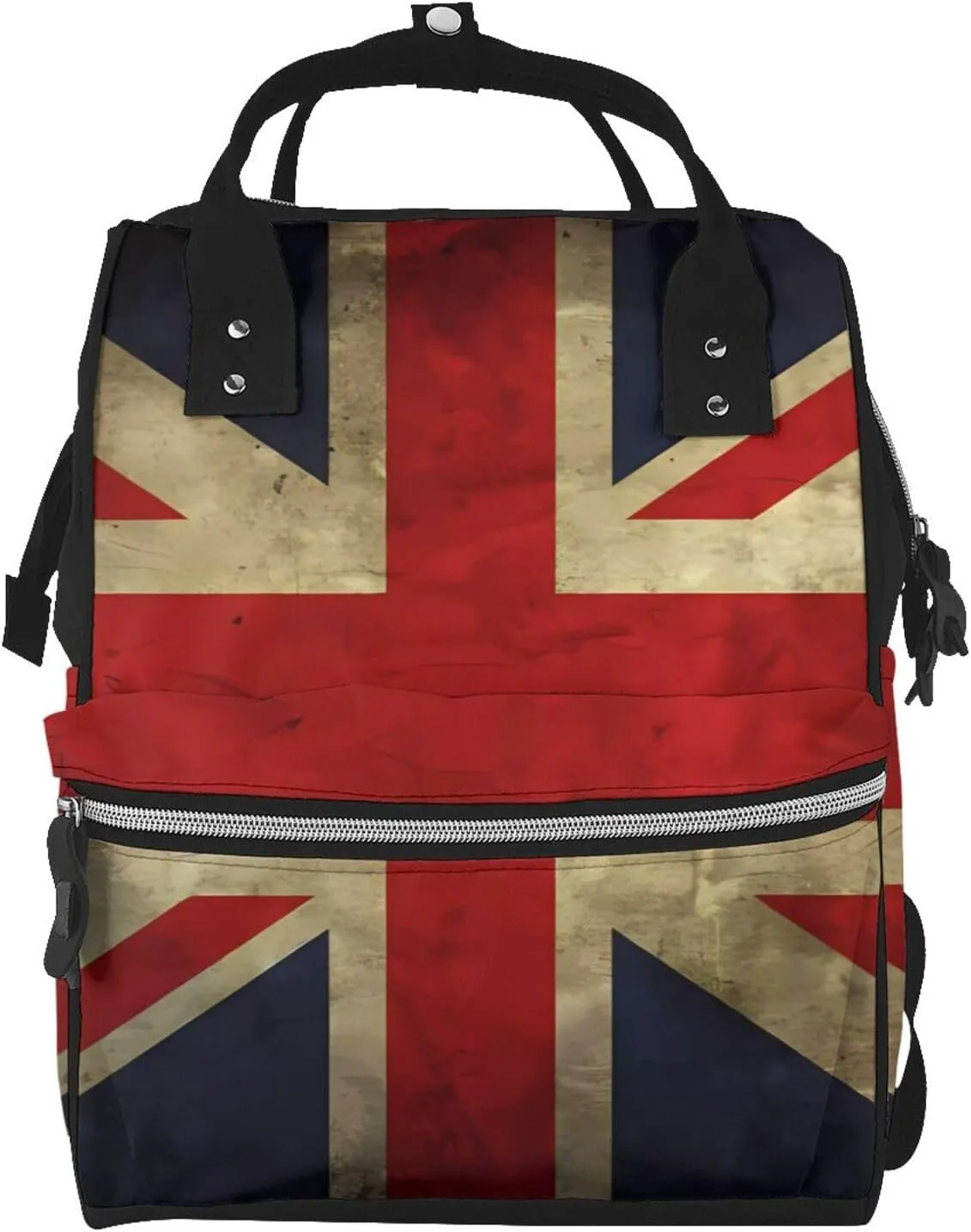 Diaper Bag Nappy Backpack Baby Bag British Flag Mummy Backpack Multifunction Changing Bags for Travel, British Flag, One Size