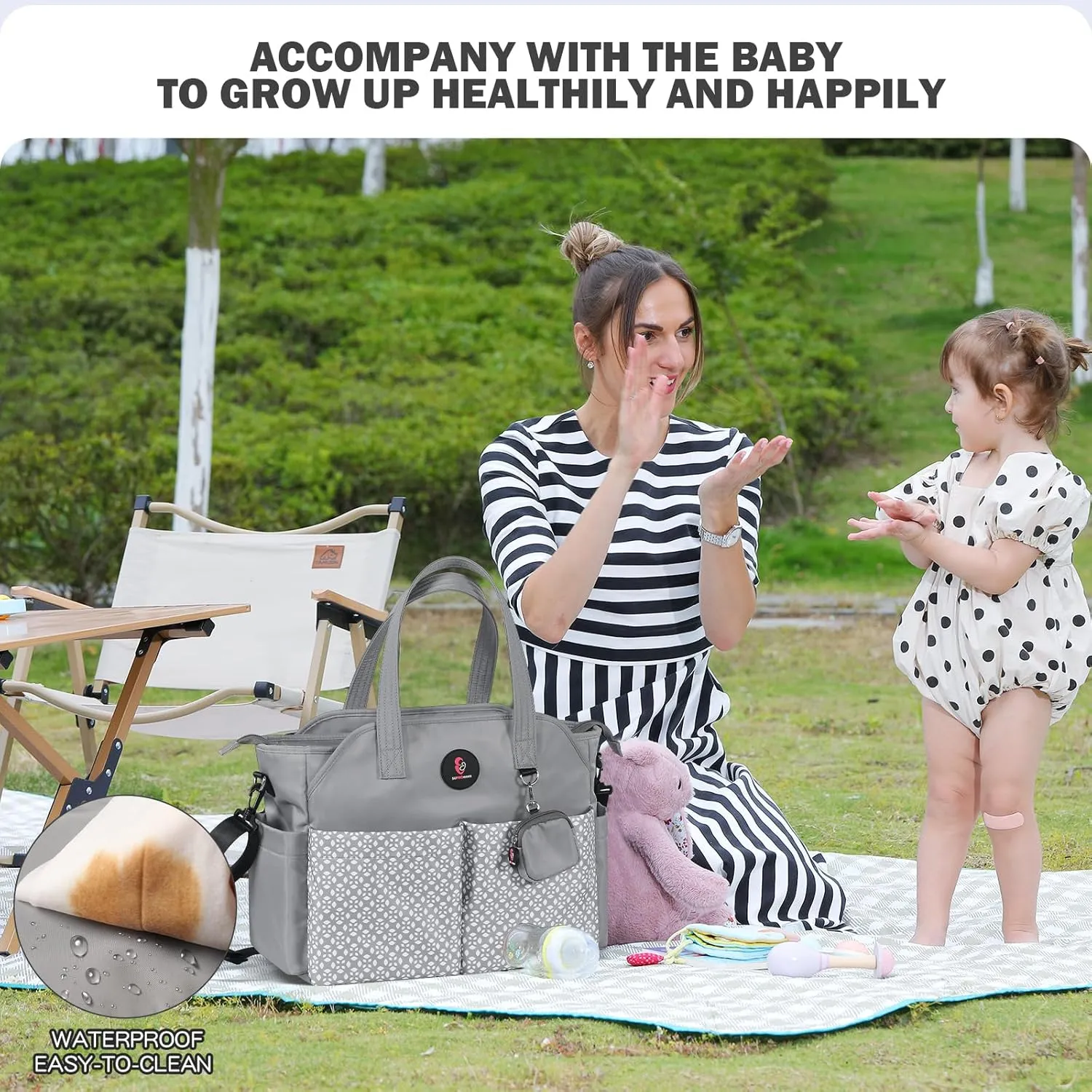 Diaper Bag Tote: Large Tote Baby Bag Boy Diaper Bag Stylish Girl Diaper Bag,Shoulder Mommy Bag