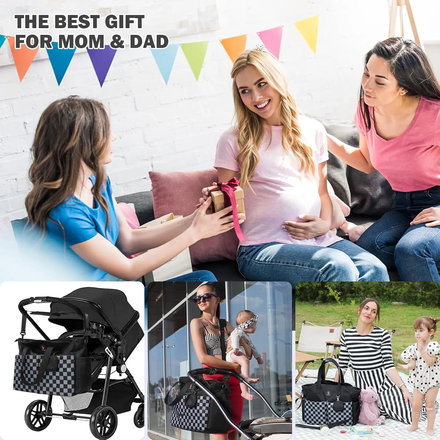 Diaper Bag Tote: Large Tote Baby Bag Boy Diaper Bag Stylish Girl Diaper Bag,Shoulder Mommy Bag