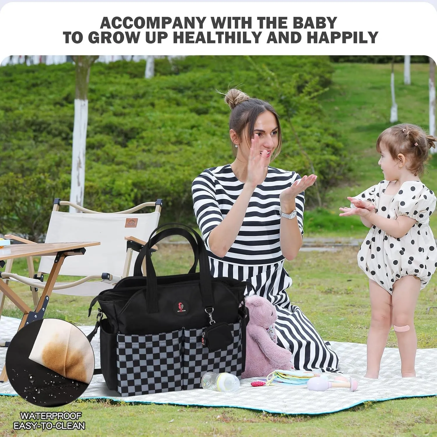 Diaper Bag Tote: Large Tote Baby Bag Boy Diaper Bag Stylish Girl Diaper Bag,Shoulder Mommy Bag