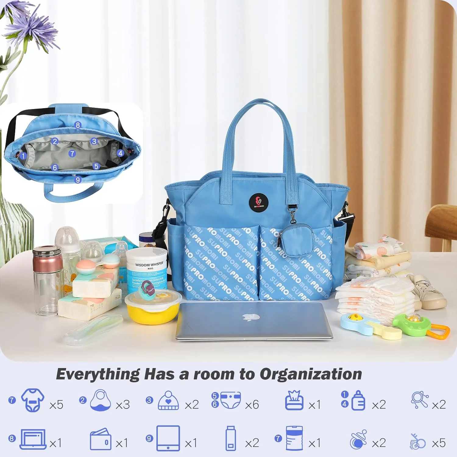 Diaper Bag Tote: Large Tote Baby Bag Boy Diaper Bag Stylish Girl Diaper Bag,Shoulder Mommy Bag
