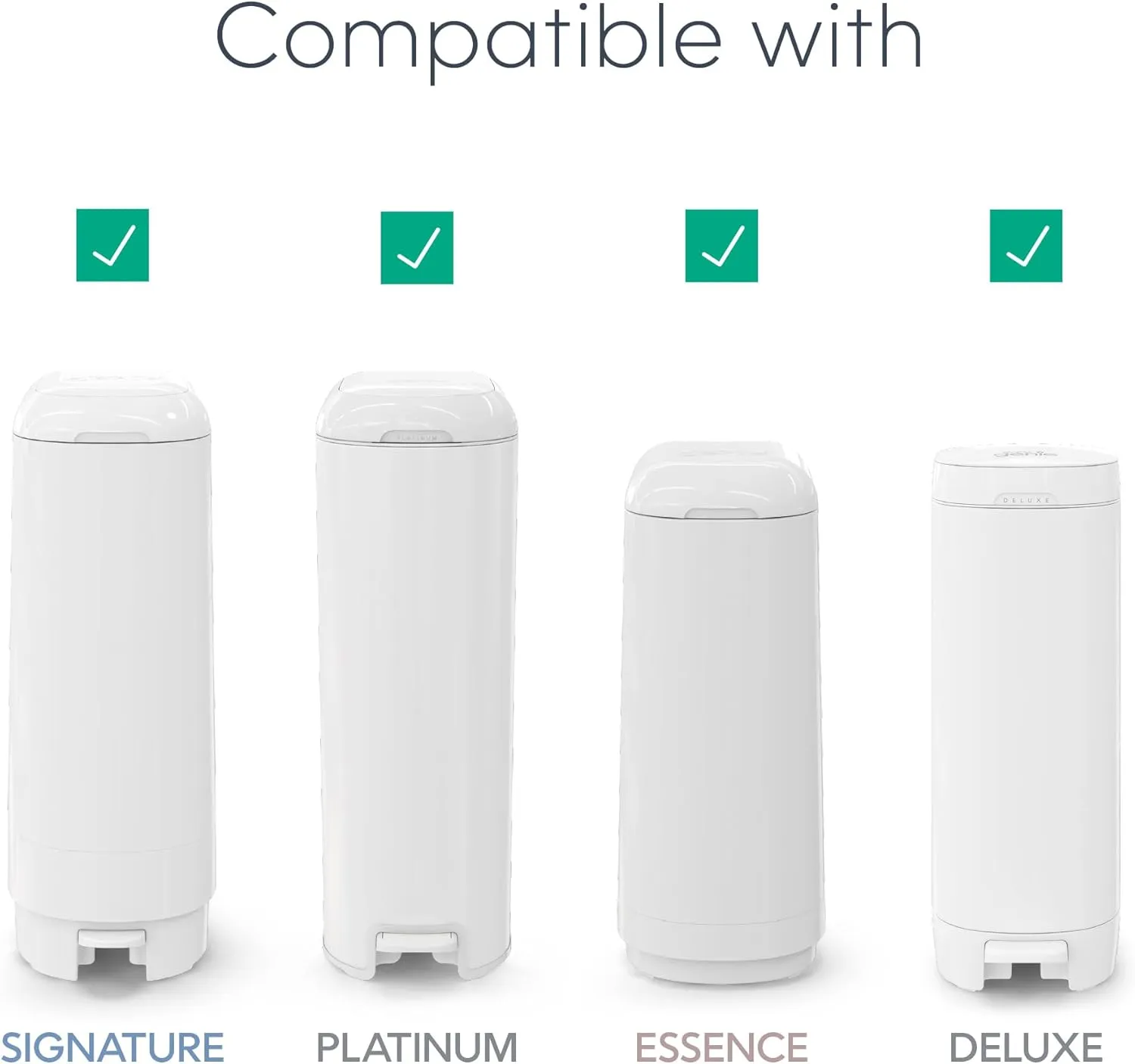 Diaper Genie Easy Roll Refill 18 Bags Per Refill Holds Up to 846 Newborn Diapers Odor Control Diaper Pail Refill Bags Fits Diaper Genie Signature, Platinum & Deluxe Pails