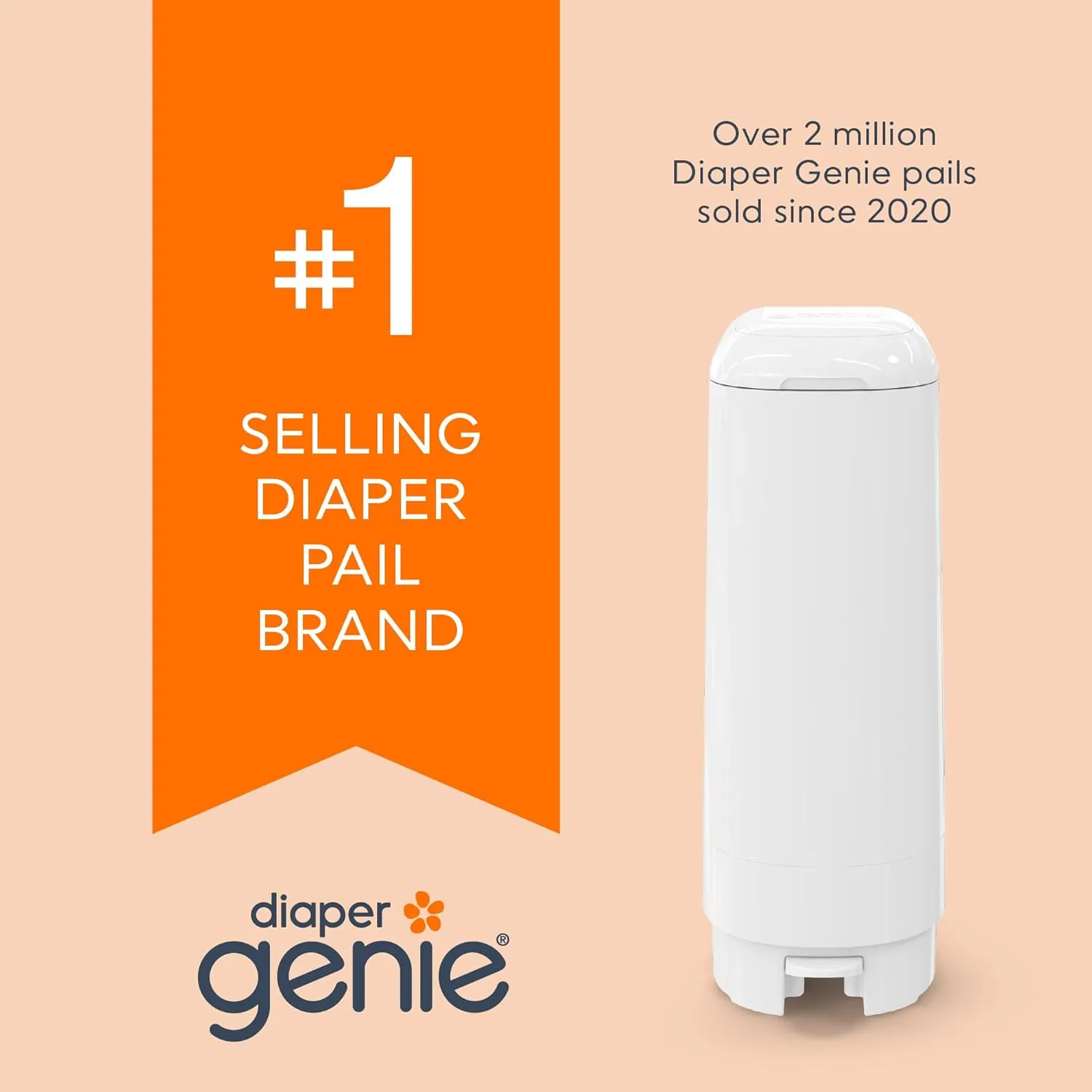 Diaper Genie Easy Roll Refill 18 Bags Per Refill Holds Up to 846 Newborn Diapers Odor Control Diaper Pail Refill Bags Fits Diaper Genie Signature, Platinum & Deluxe Pails