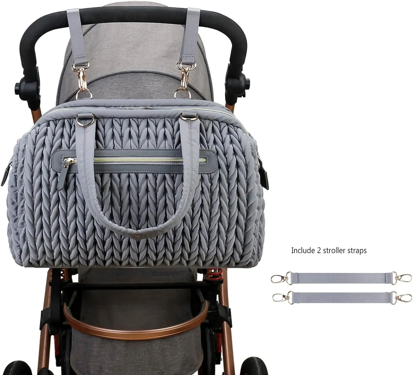 Diaper Quiltde Tote Large Mommy Maternity Bag Stroller Bag Upgrade Multi-Function with Adjustable Shoulder Strap