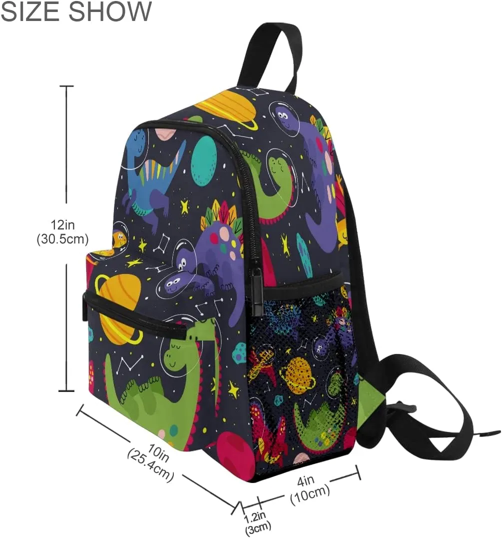 Dinosaur Space Astronaut Backpack for Toddlers Kid's School Bag for Boys Girls Kindergarten Preschool Bag