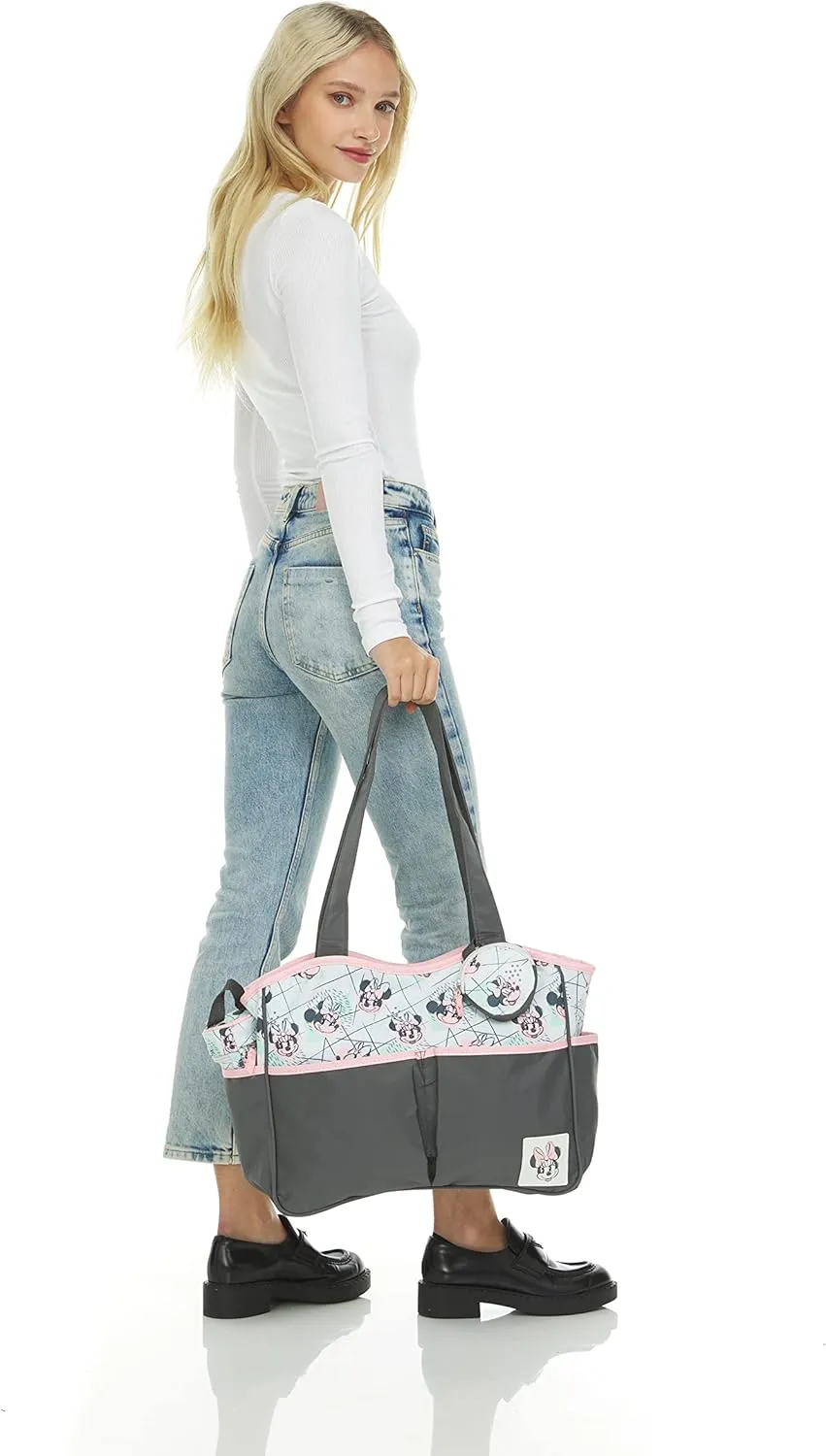 Disney Baby Girl Multi Piece Tote, Minnie-Watercolor