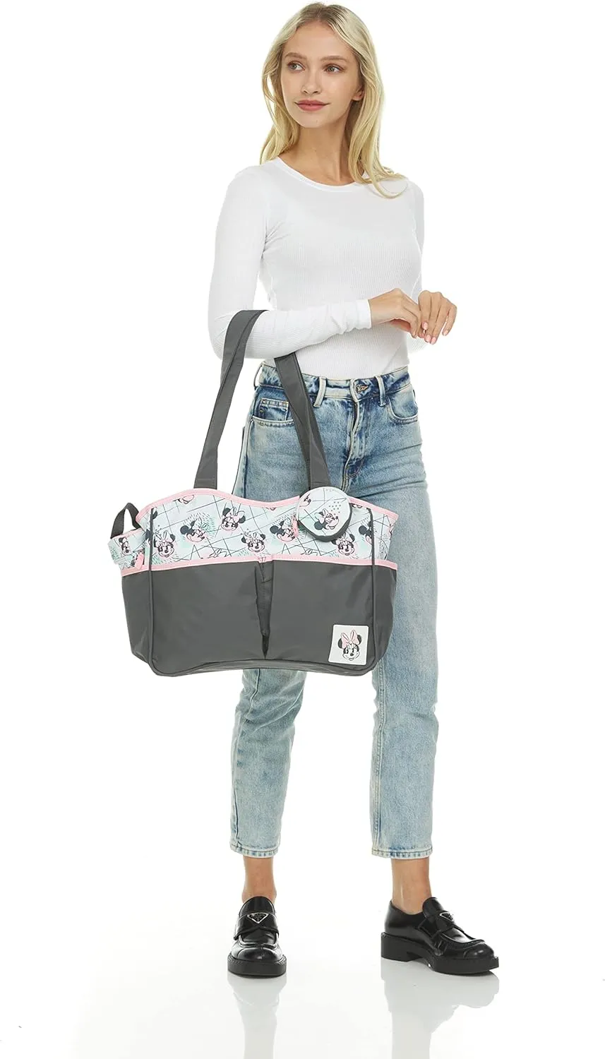 Disney Baby Girl Multi Piece Tote, Minnie-Watercolor