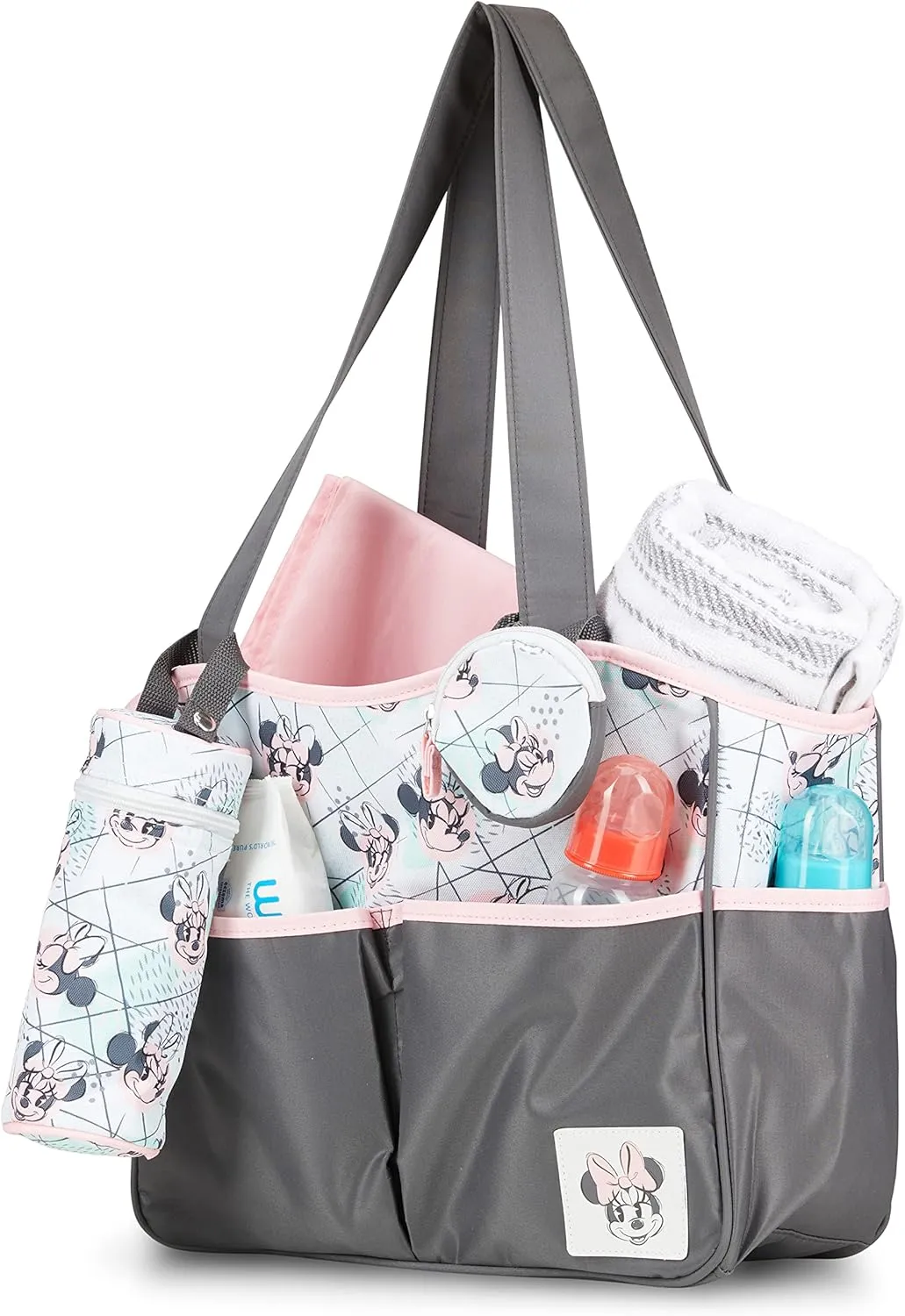 Disney Baby Girl Multi Piece Tote, Minnie-Watercolor
