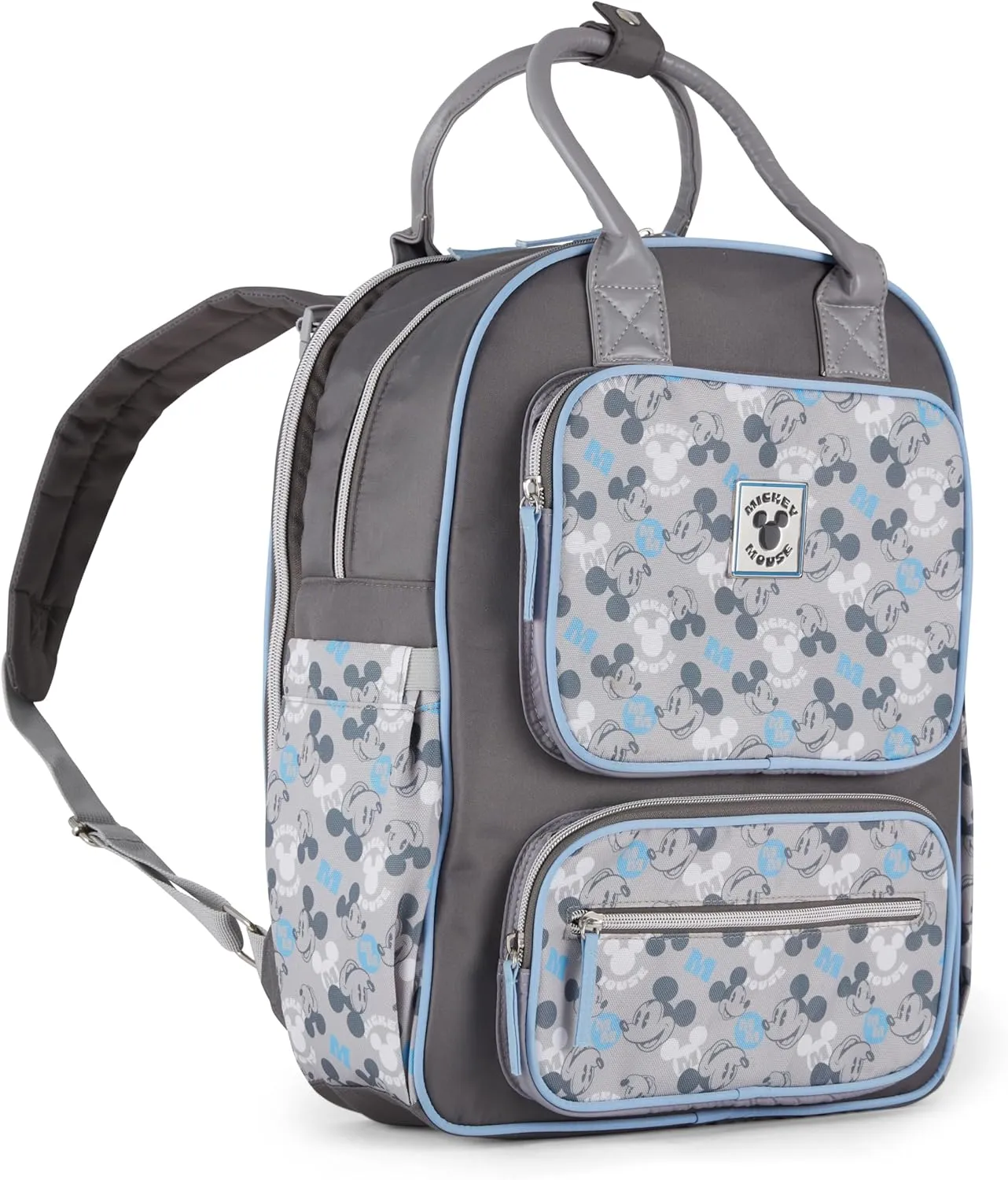 Disney Unisex Baby Travel Diaper Backpack| 16-Inches Height Multi-Functional Bag, Mickey Mouse Double Handle 3, Extra Large