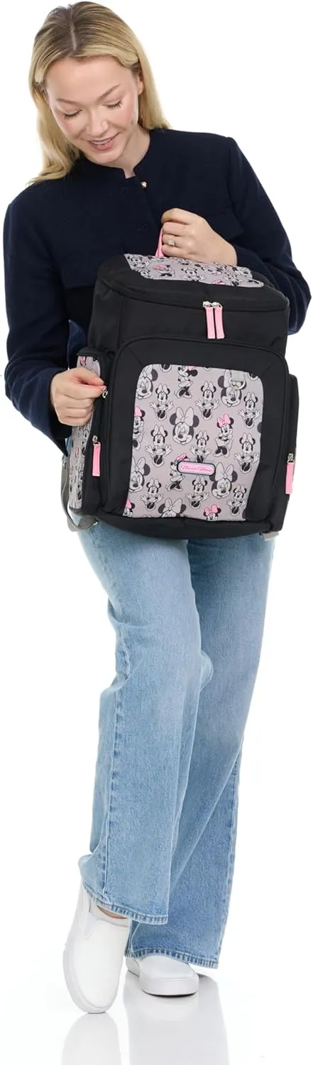Disney Unisex Baby Travel Diaper Backpack| 16-Inches Height Multi-Functional Bag, Minnei Mouse Jartop, Extra Large