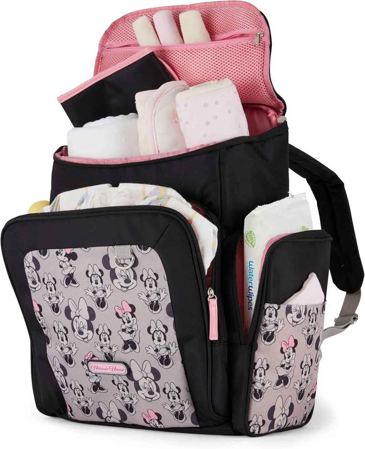 Disney Unisex Baby Travel Diaper Backpack| 16-Inches Height Multi-Functional Bag, Minnei Mouse Jartop, Extra Large