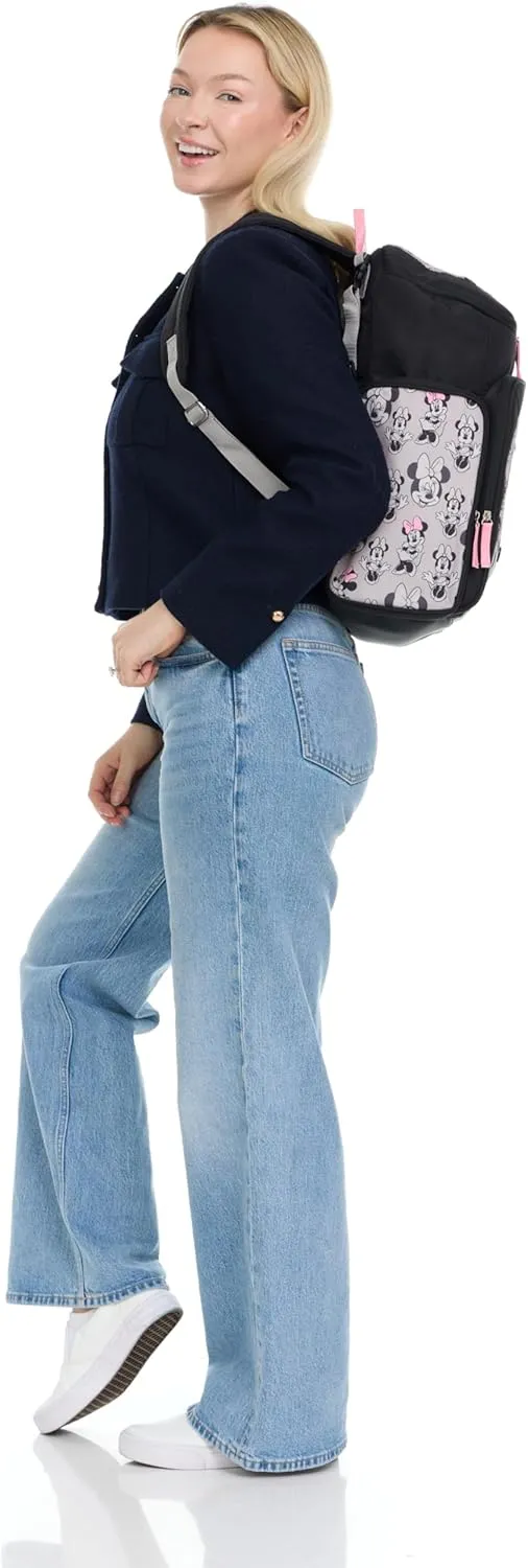 Disney Unisex Baby Travel Diaper Backpack| 16-Inches Height Multi-Functional Bag, Minnei Mouse Jartop, Extra Large