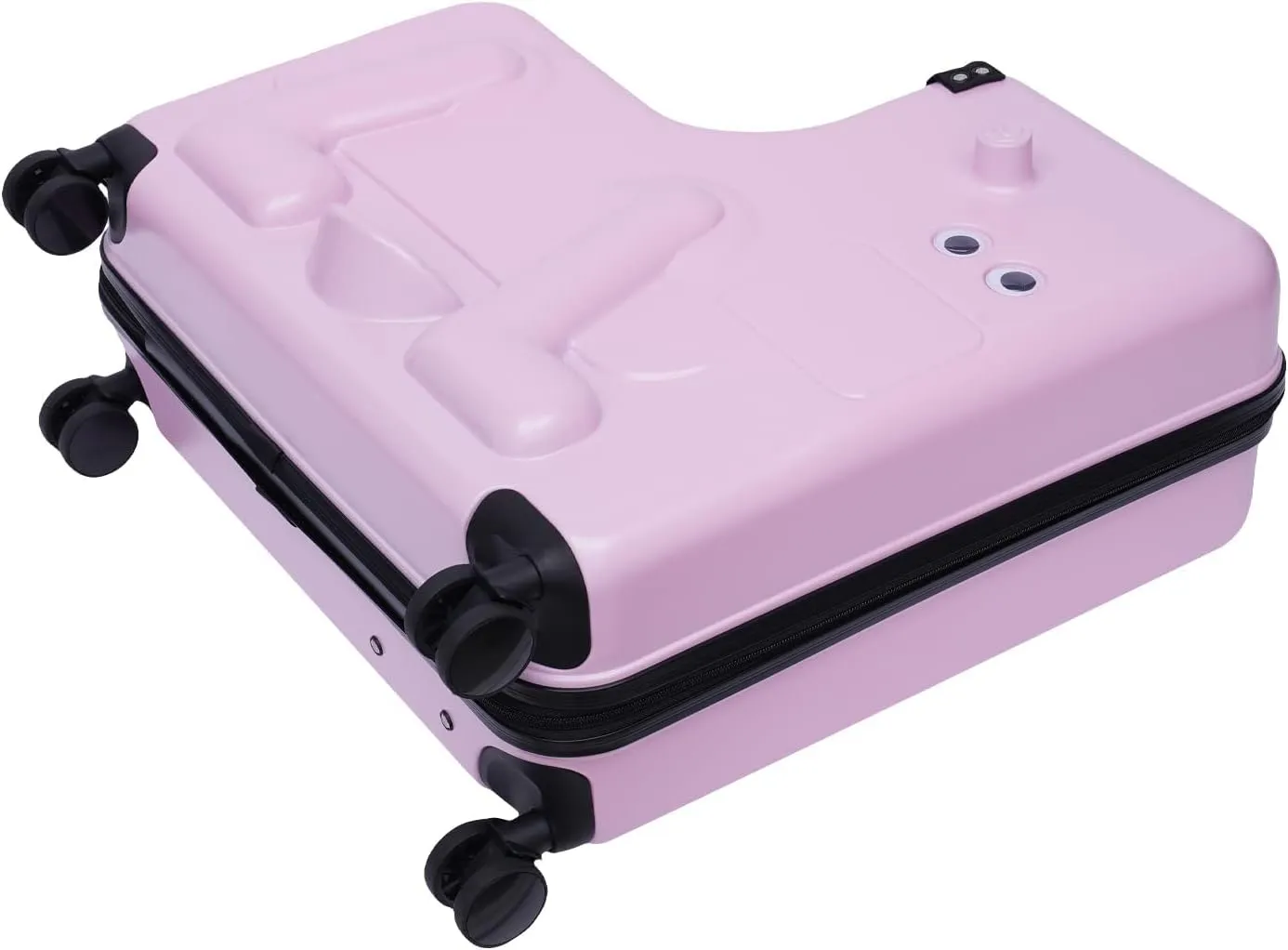DNYSYSJ 24 Inch Children's Ride-On Trolley Luggage, Portable Universal Wheel Luggage, Waterproof Unisex Boys Girls Travel Suitcase with Lock Rideable Luggage, ABS PC, Aged 6-12 Years Old